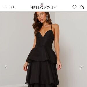 Black Hello Molly corset back dress. NWT.